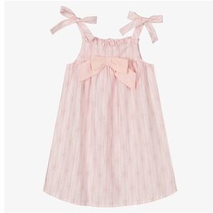 BABIDU Girls Pink Stripe Cotton Dress